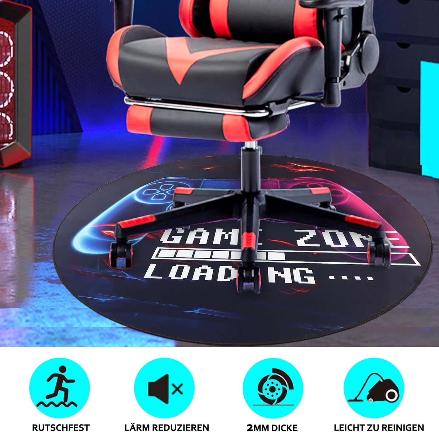 Gaming Bodenschutzmatte  für Hartholzböden