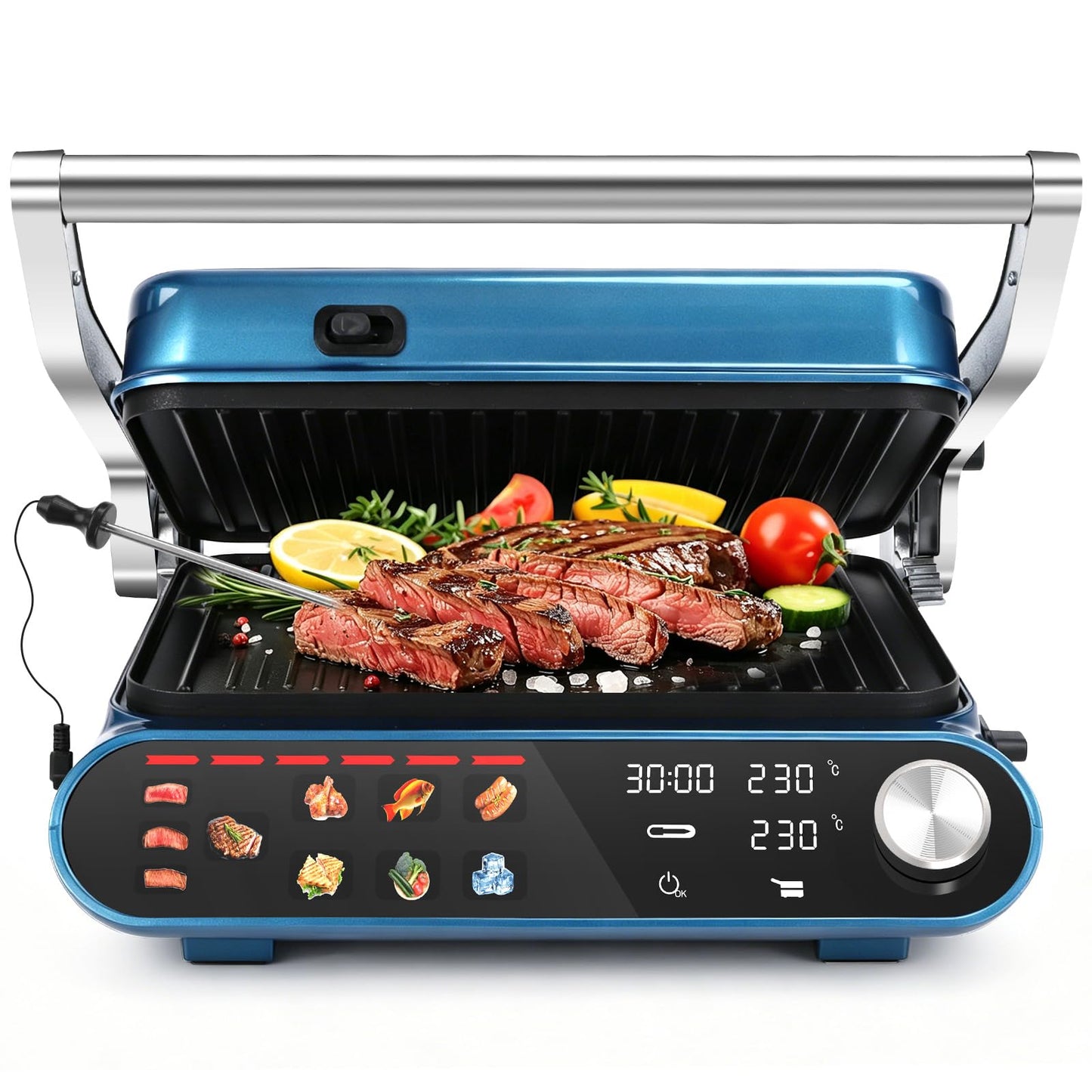 XXL-Kontaktgrill, Smart | Mit Farbdisplay & Temperatursonde