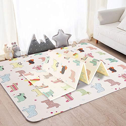 Baby Spielmatte mit Teddybär & Pferde Motiv, Teddybär und Pferde