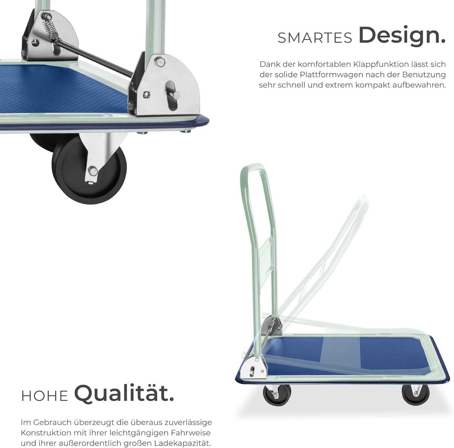 Klappbarer Plattformwagen, Belastbarkeit 150 Kg