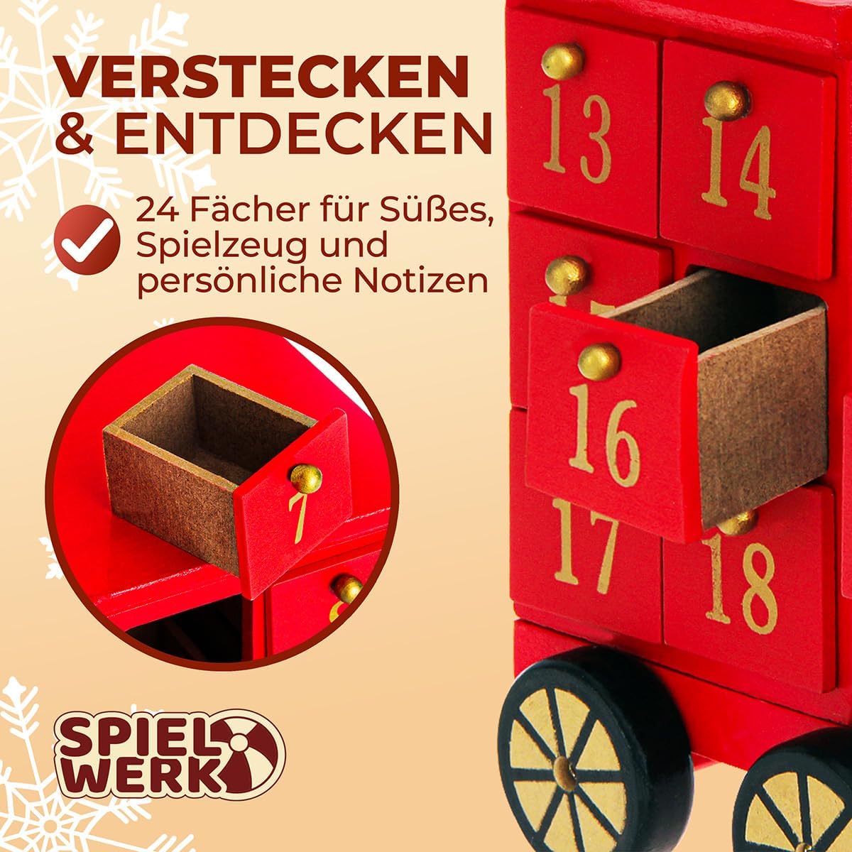 Adventskalender Lokomotive zum Befüllen (24 Türchen), Lokomotive