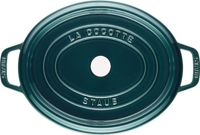 Cocotte Bräter mit Deckel, 33 cm, 6.7 L Petrol-Blau