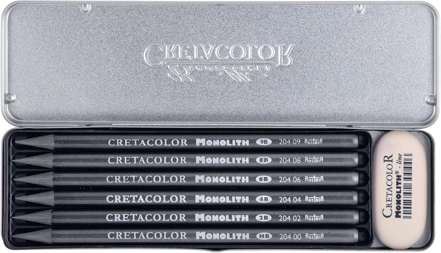 Graphitstift Set 7tlg. Monolith Metallschachtel Pocket