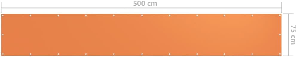 Balkonumspannung, Orange 75 x 500 cm