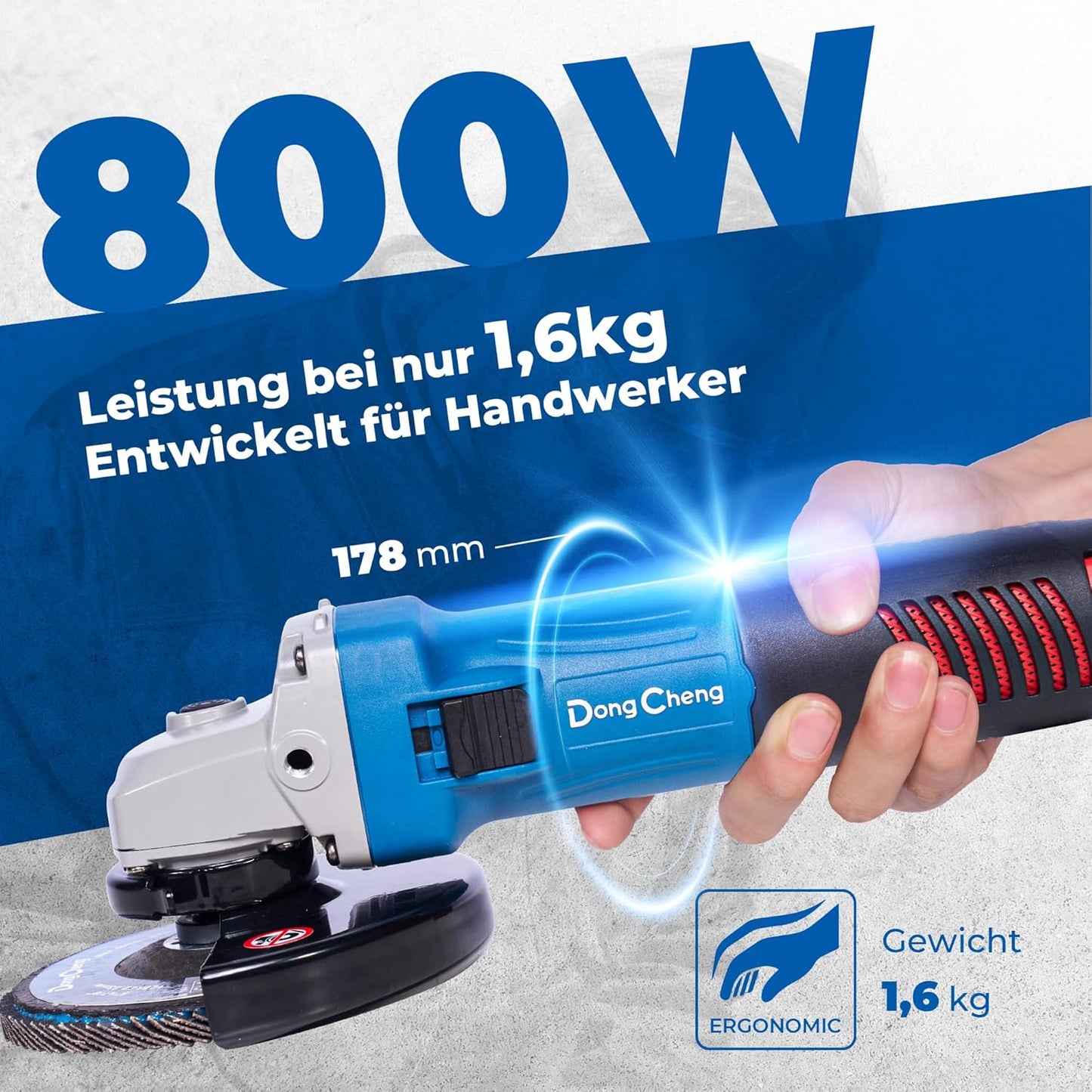 Winkelschleifer mit Zubehör, 800W Winkelschleifer