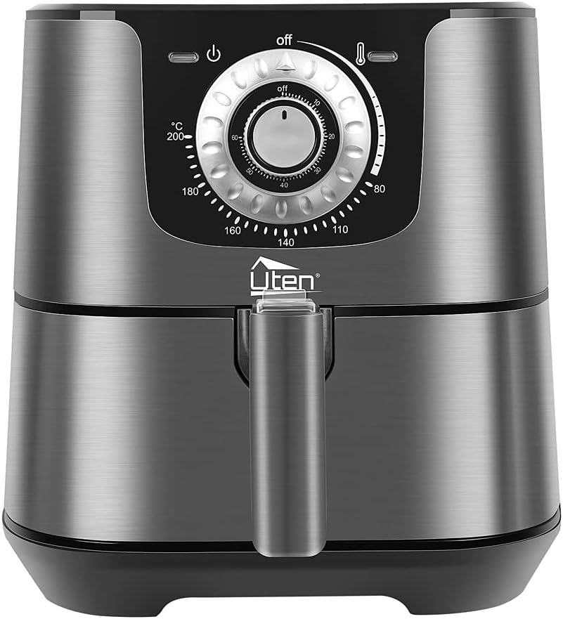 Heissluftfritteuse, Grau-5,5 L-knopf-1
