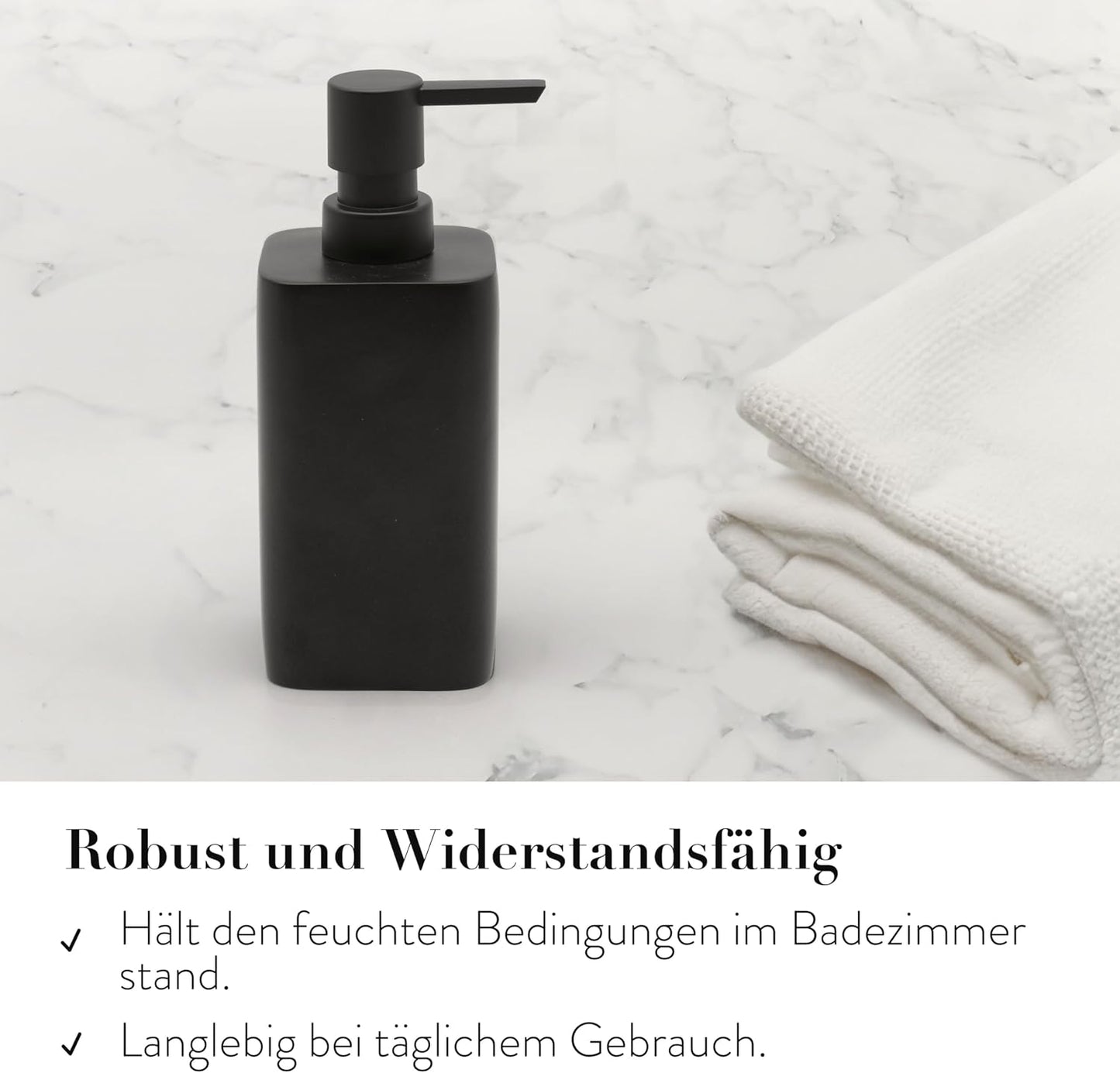Badezimmer Organizer-Set (4-teilig), Schwarz Matte