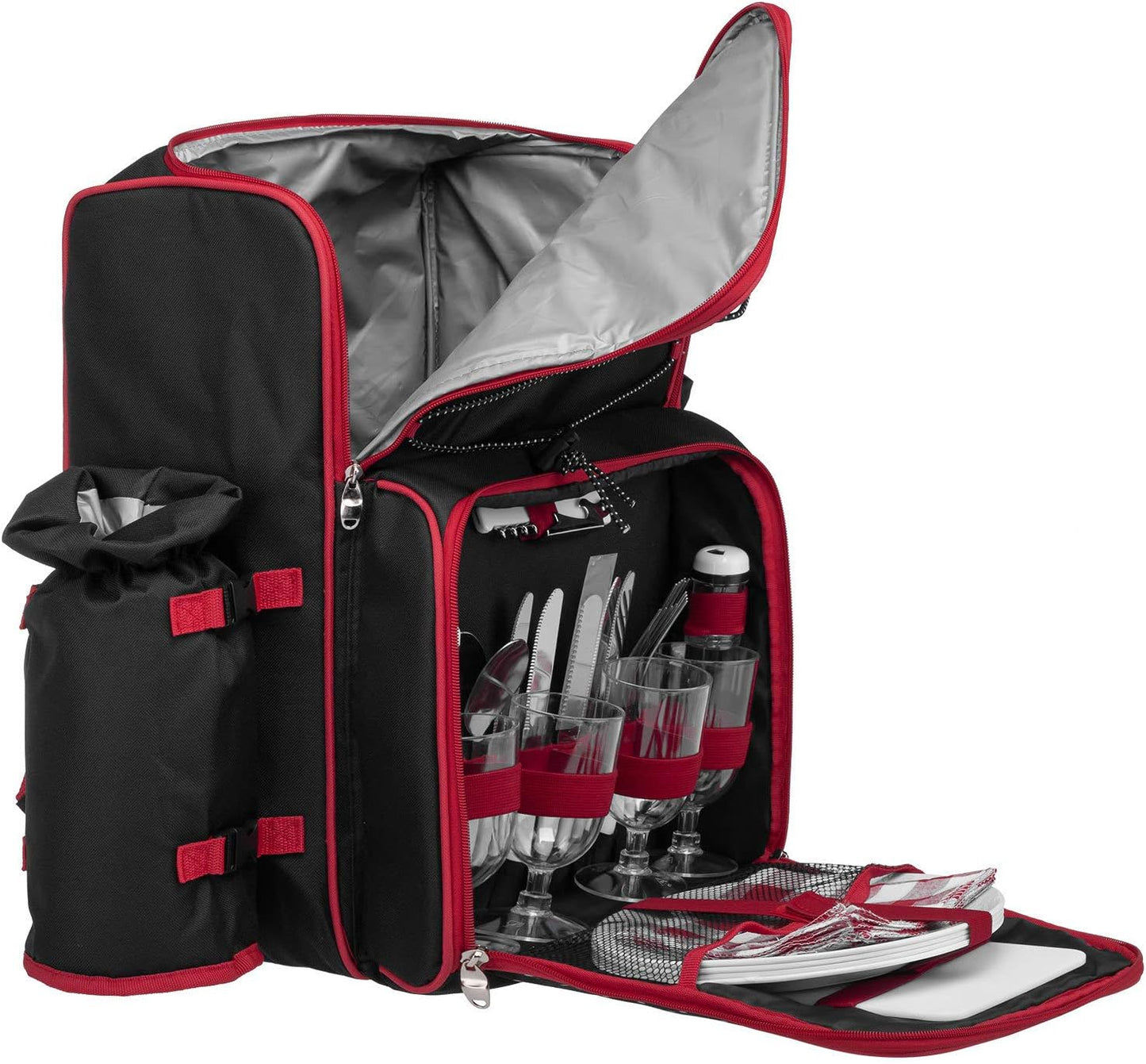 Picknickrucksack, Schwarz Weiss Gepunktet