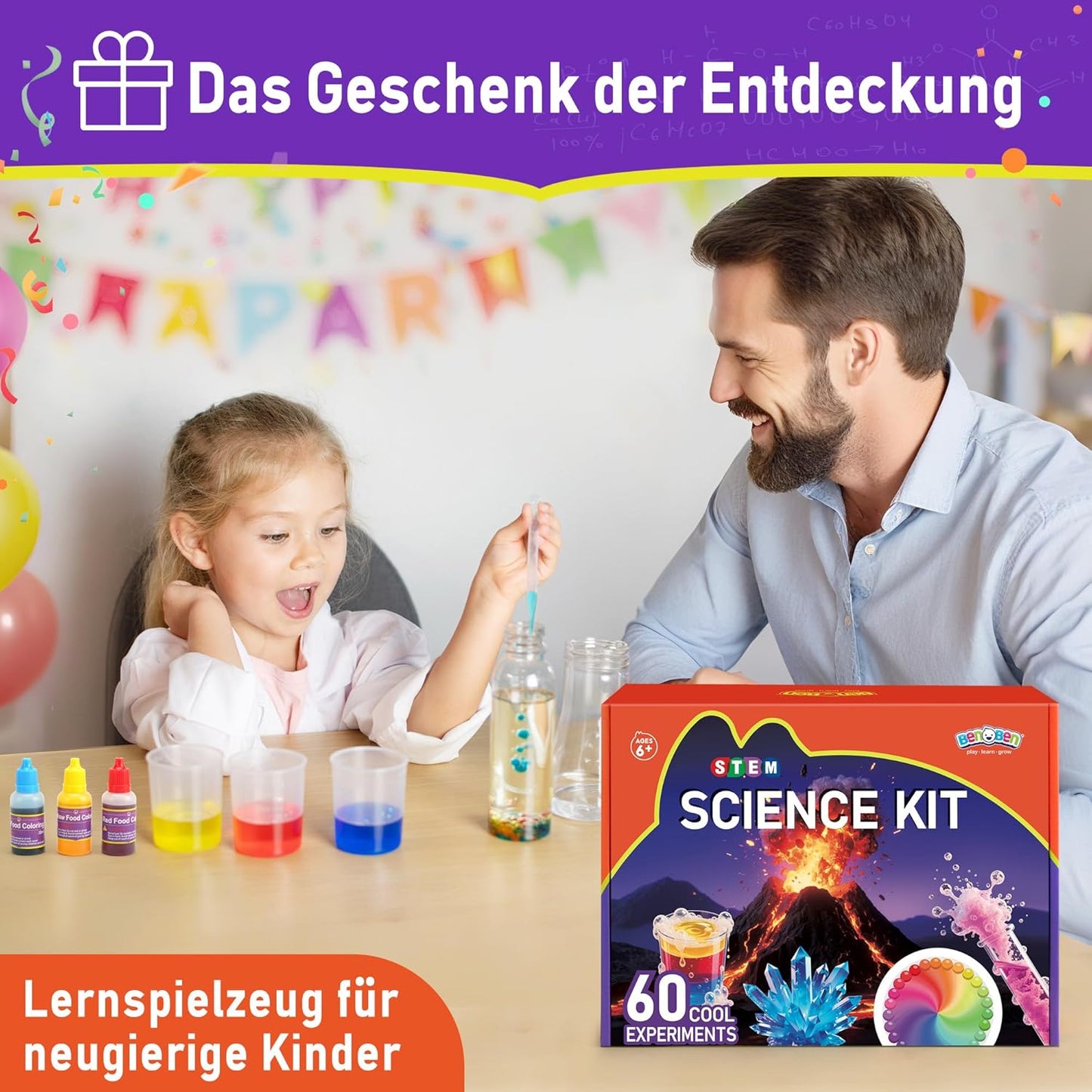 Experimentierkasten mit 60+ Wissenschaftsprojekten, 60+ Experimente