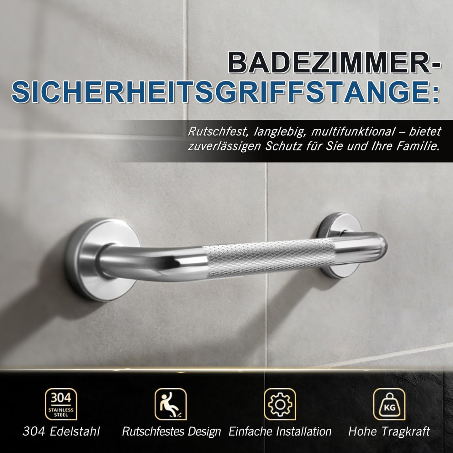 Rutschfester Badezimmer-Haltegriff, 30 cm