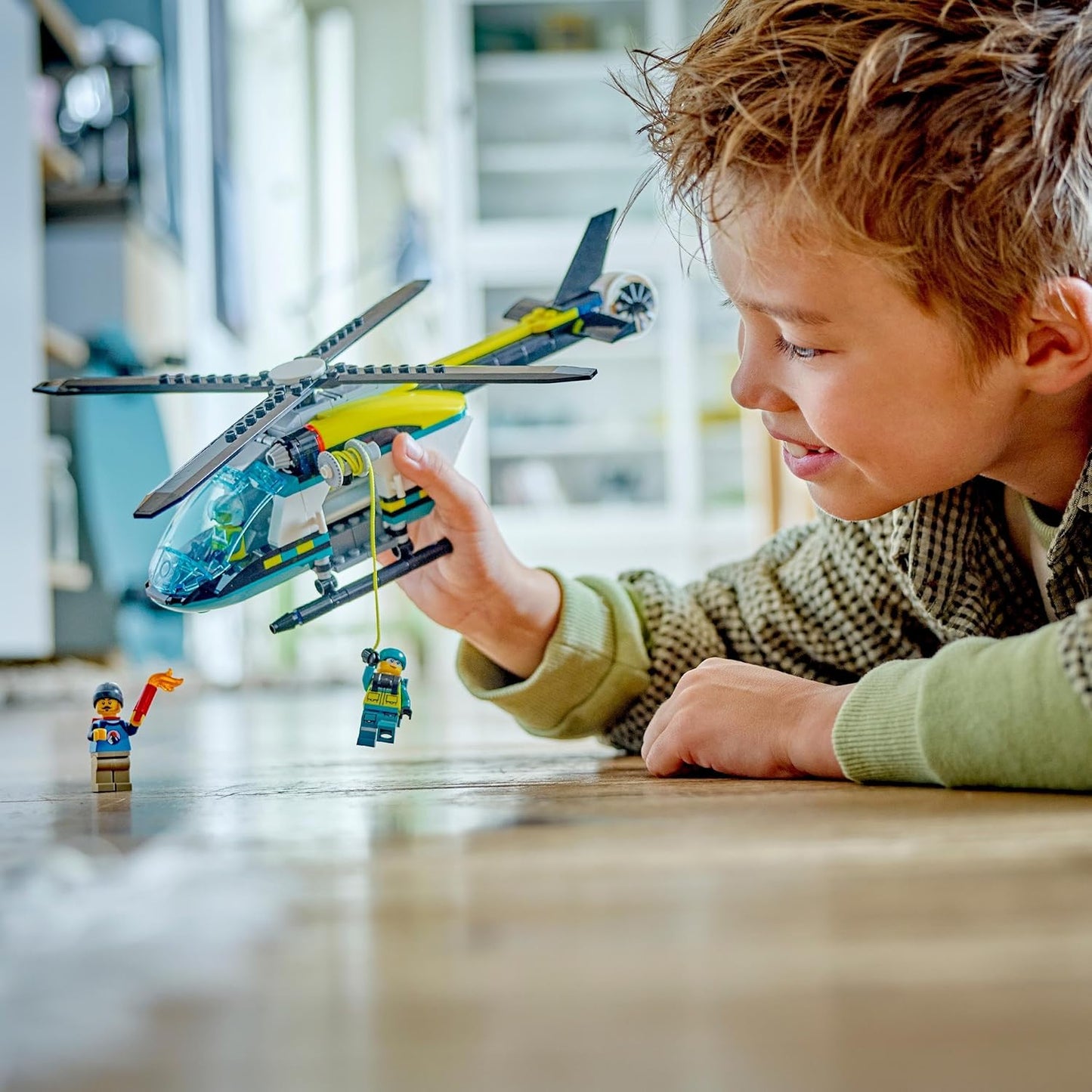 City Rettungshubschrauber-Spielset für Kinder, Single
