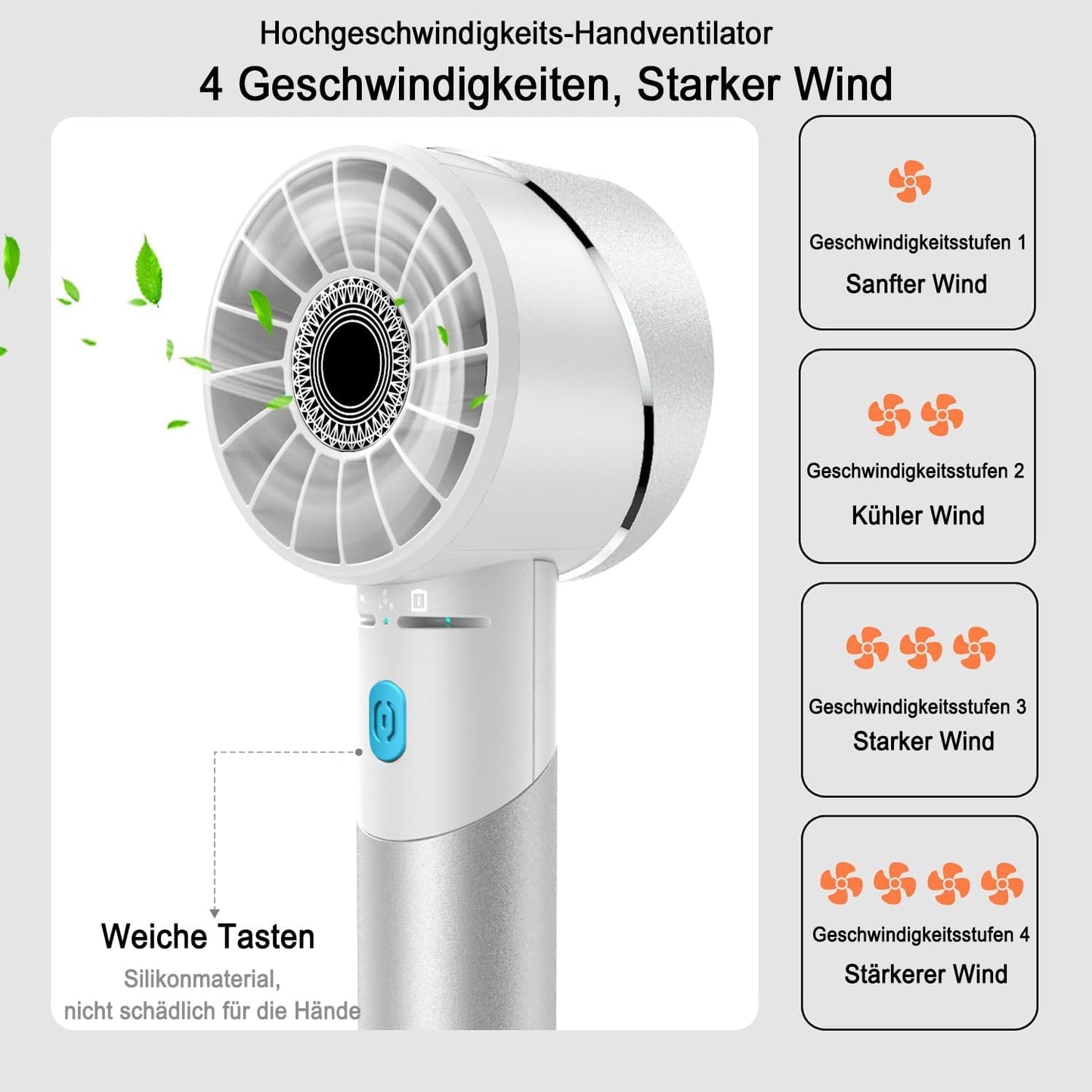 Mini-Handventilator, Weiss