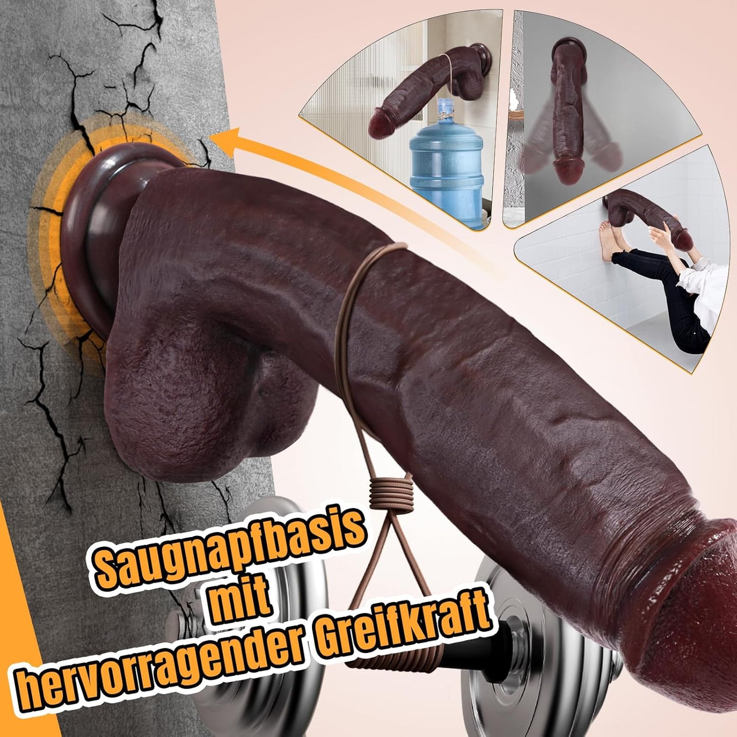 XXL Dildo, kaffeebraun