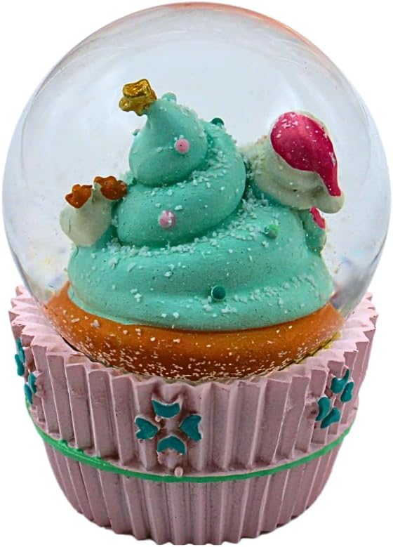 Schneekugel mit Weihnachtsmann & Rentier, Cupcake Wm