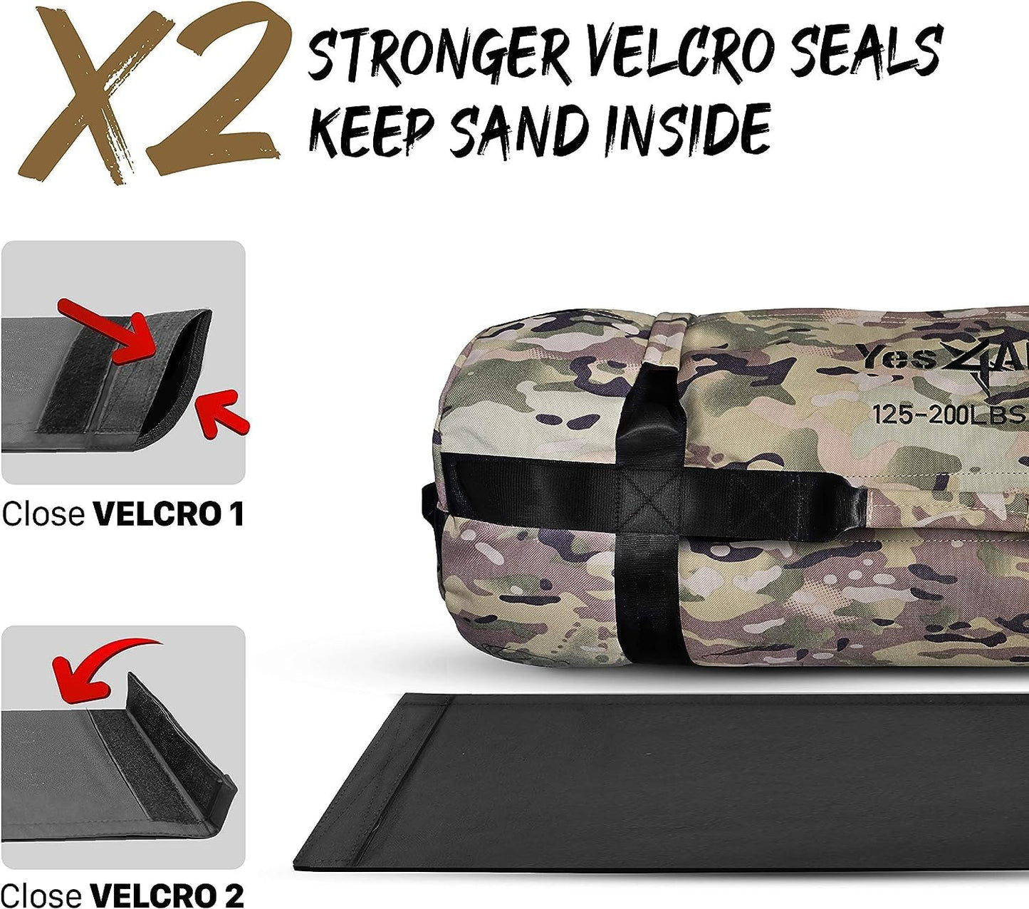 Fitness Sandsack, M. Tarnfarbe - (56kg - 90kg)