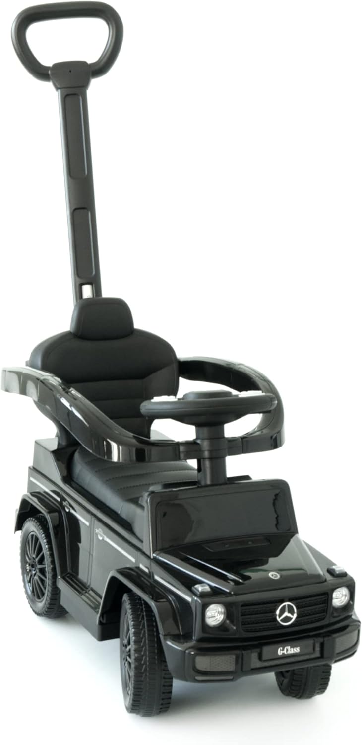 Rutschauto mit Schiebestange, Schwarz