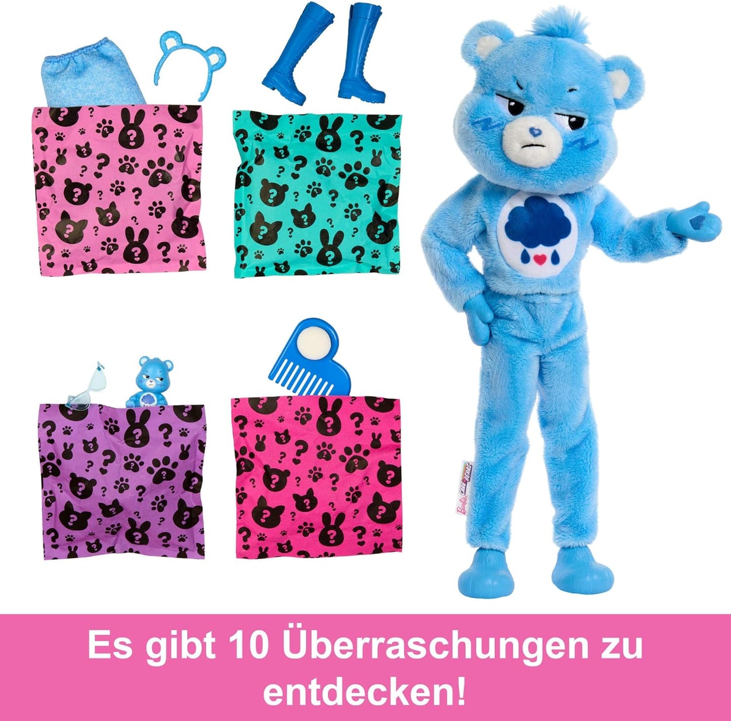 Cutie Reveal Modepuppe mit Überraschungen (Glücksbärchis), [Mehrfarbig]
