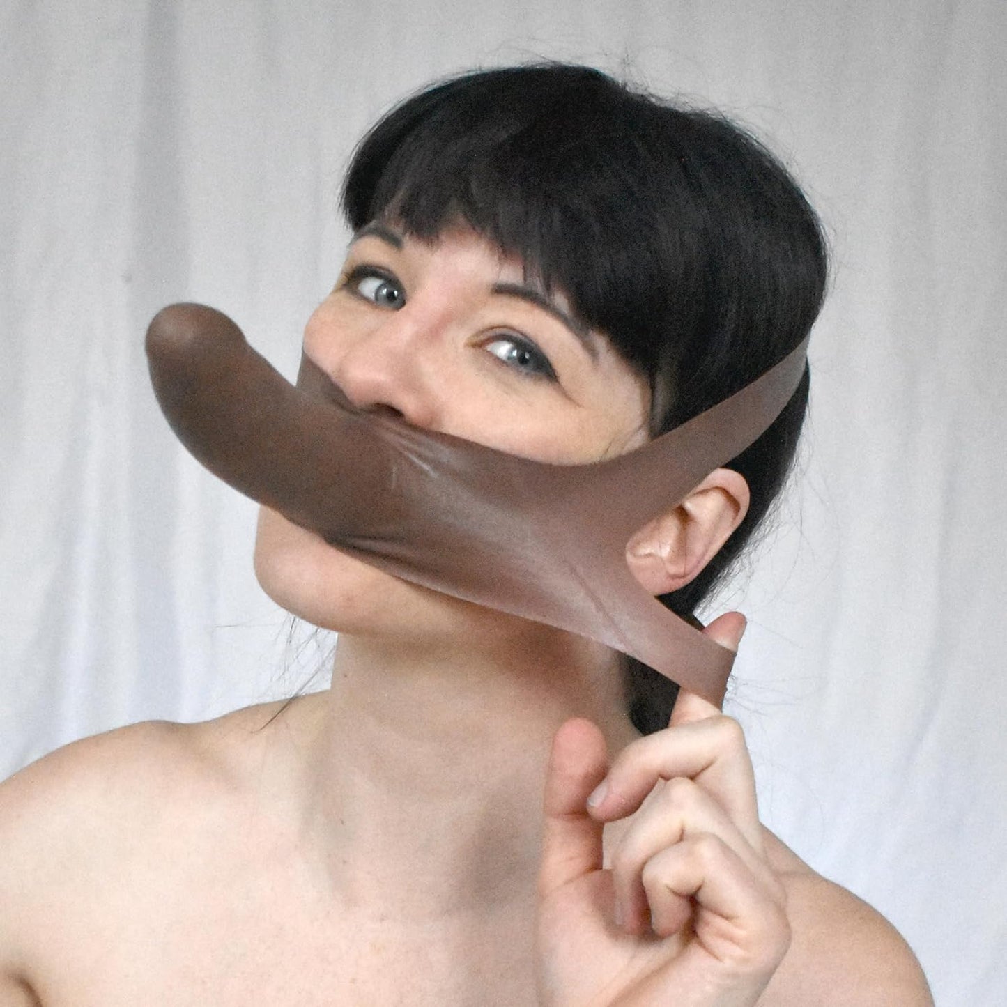 BDSM Dildo Mundknebel, Braun