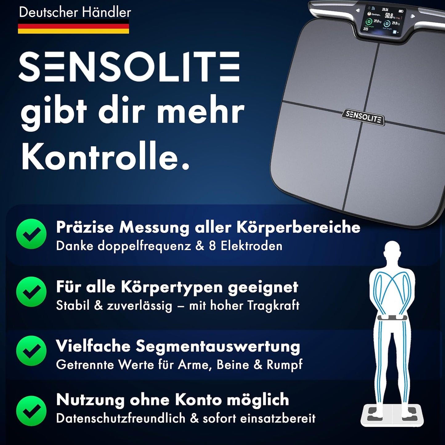 Personenwaage mit Körperfettanalyse