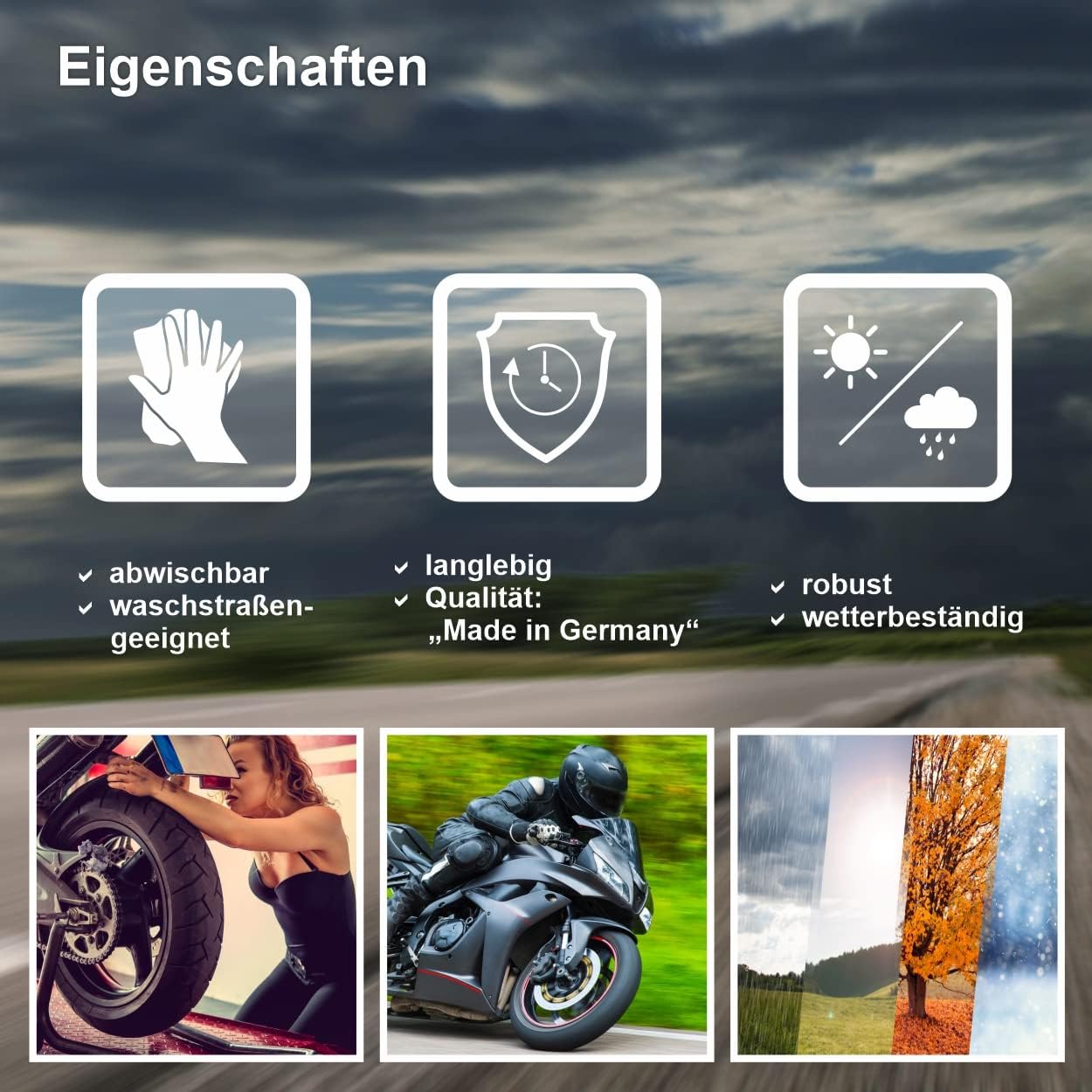 Felgenbett Aufkleber für KTM 125 Duke, 125 Duke - schwarz / weiß