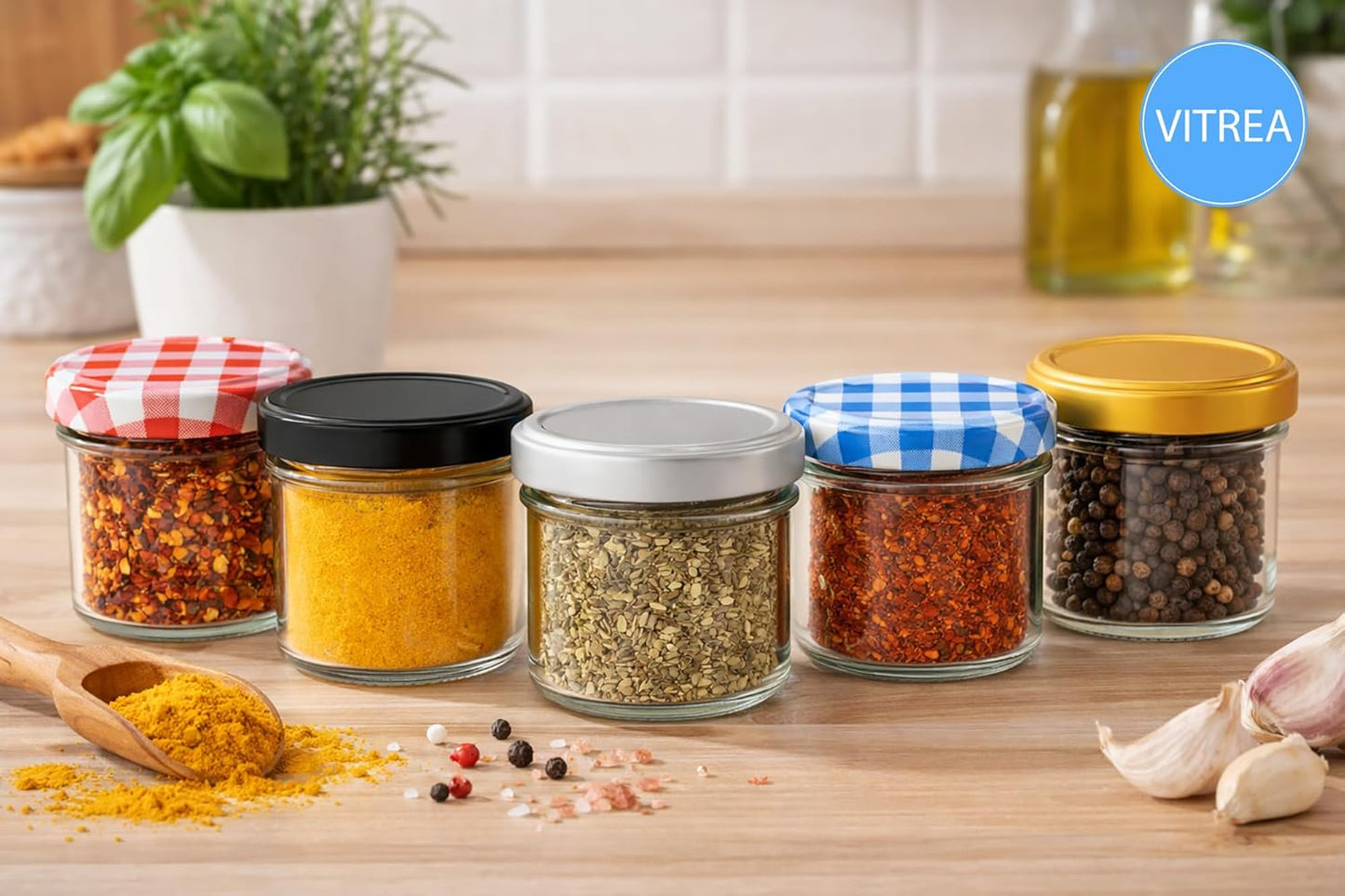 Marmeladengläser Set mit Schraubdeckel (25 x 125 ml), 125 ml 25