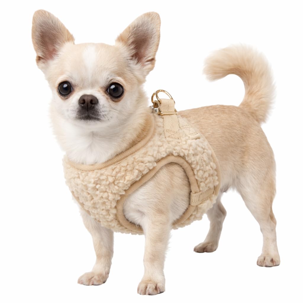 Step&Go Pookie Hundegeschirr mit Anti-Zug-Ringen, Pookie Beige Extra Small