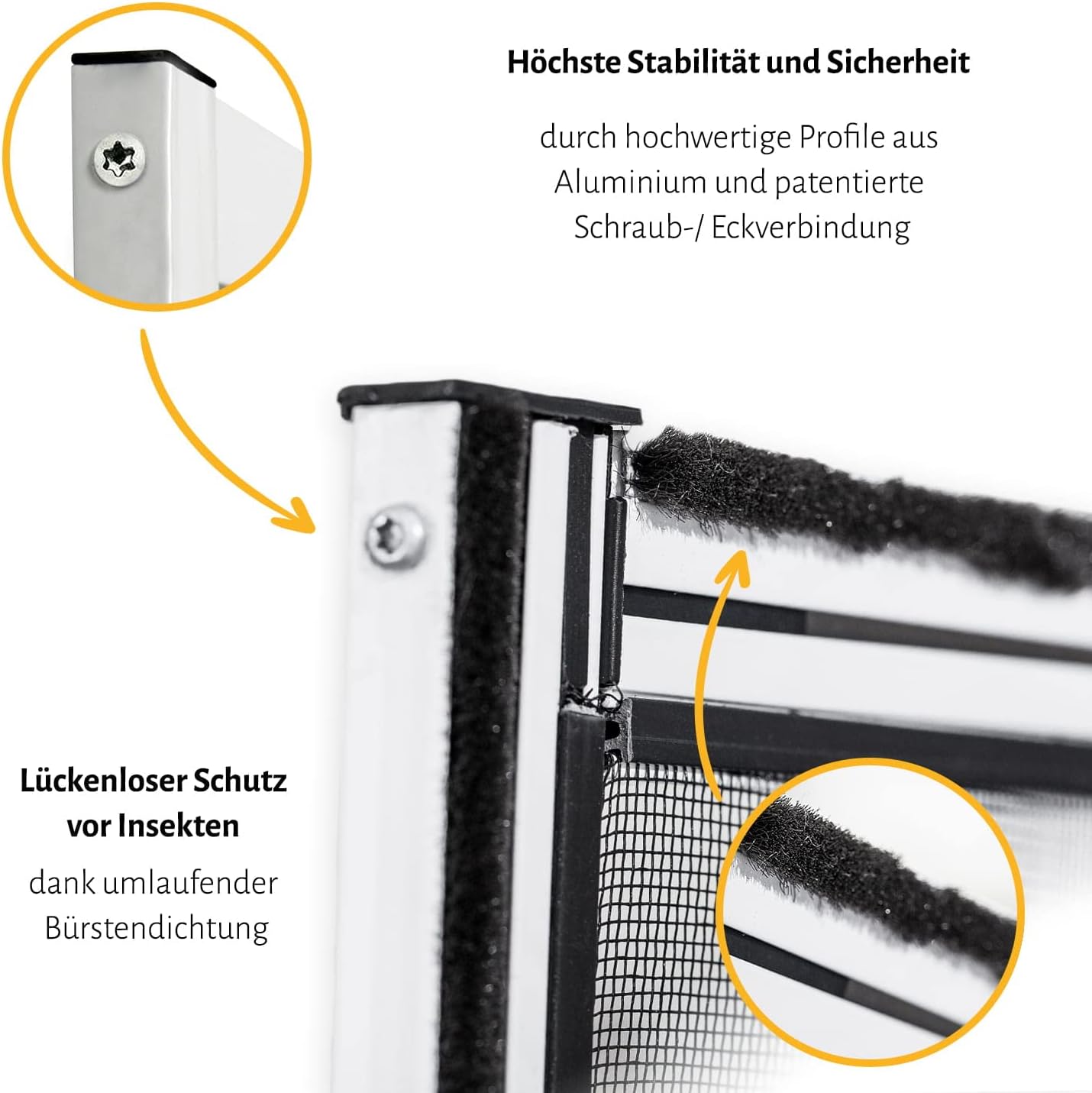 Insektenschutz Fliegengitter, 100 x 210 cm (Selbstbausatz) ; Anthrazit