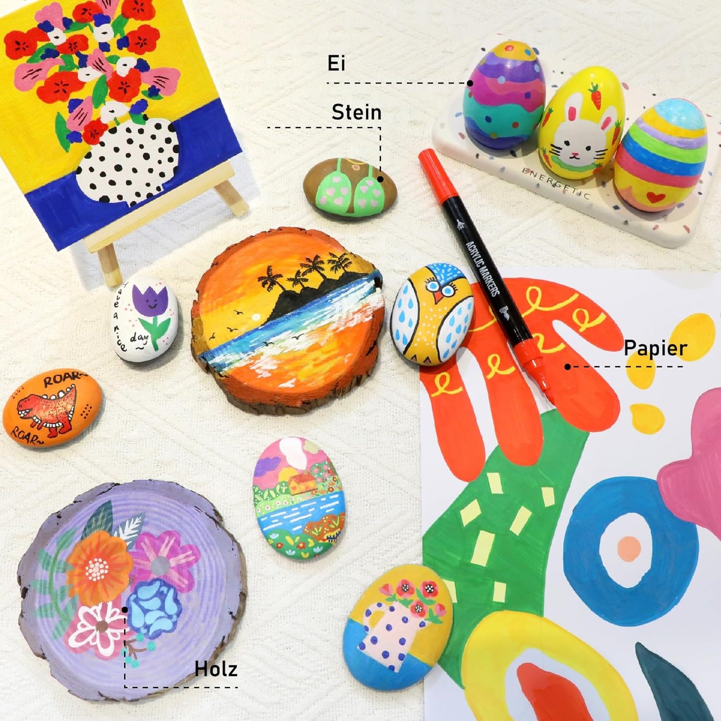 Acrylstifte-Set mit feiner Spitze, 120-Farben