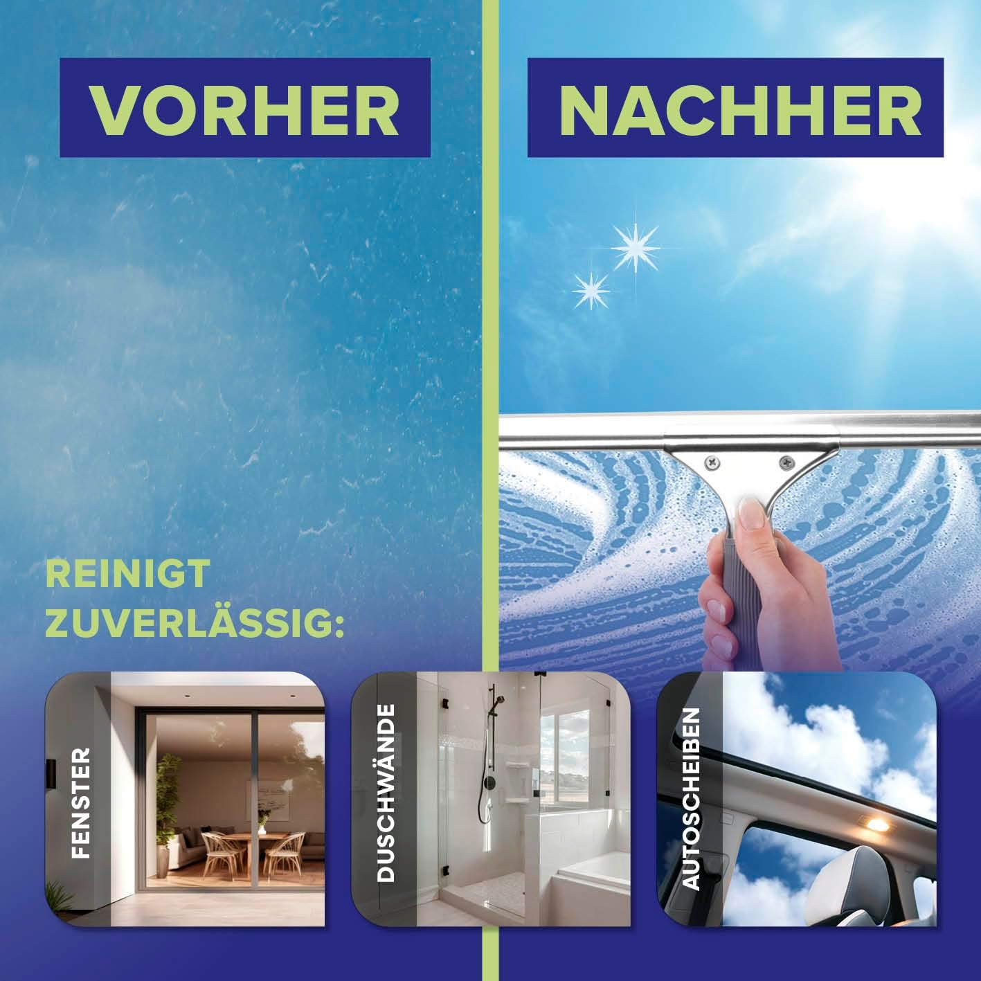 7-teiliges Fensterreiniger Komplett-Set, 7 Teiliges Set