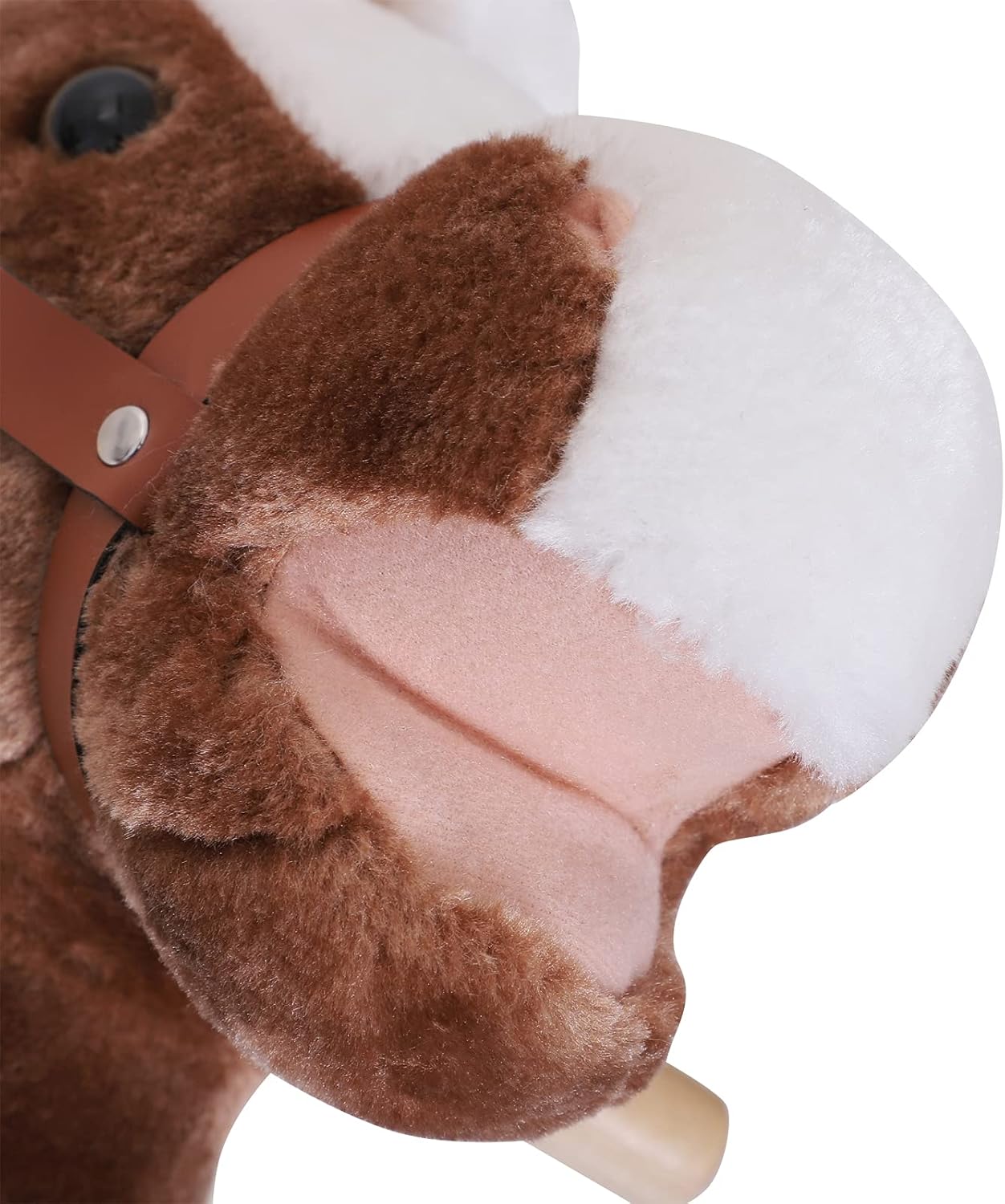 Schaukelpferd aus Plüsch mit Haltegriffen