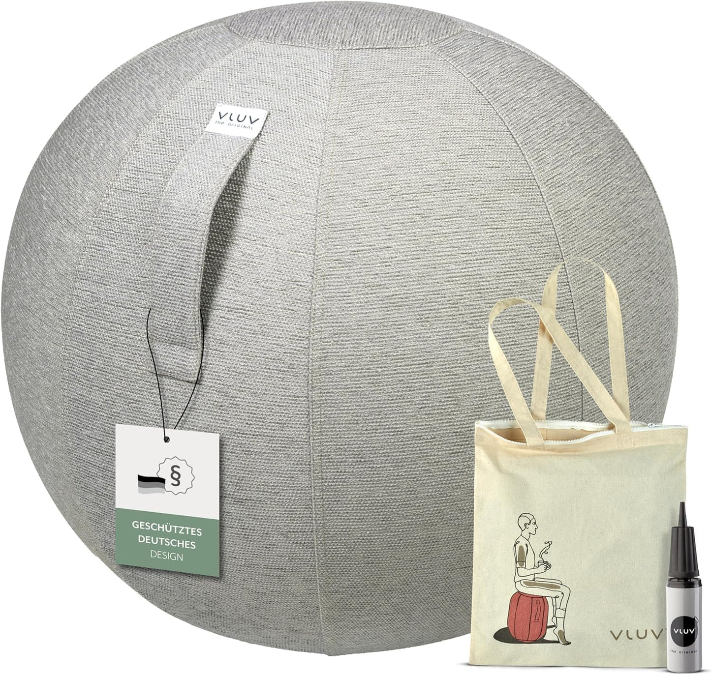 Ergonomischer Sitzball Stov, 60cm - 65cm GRAU