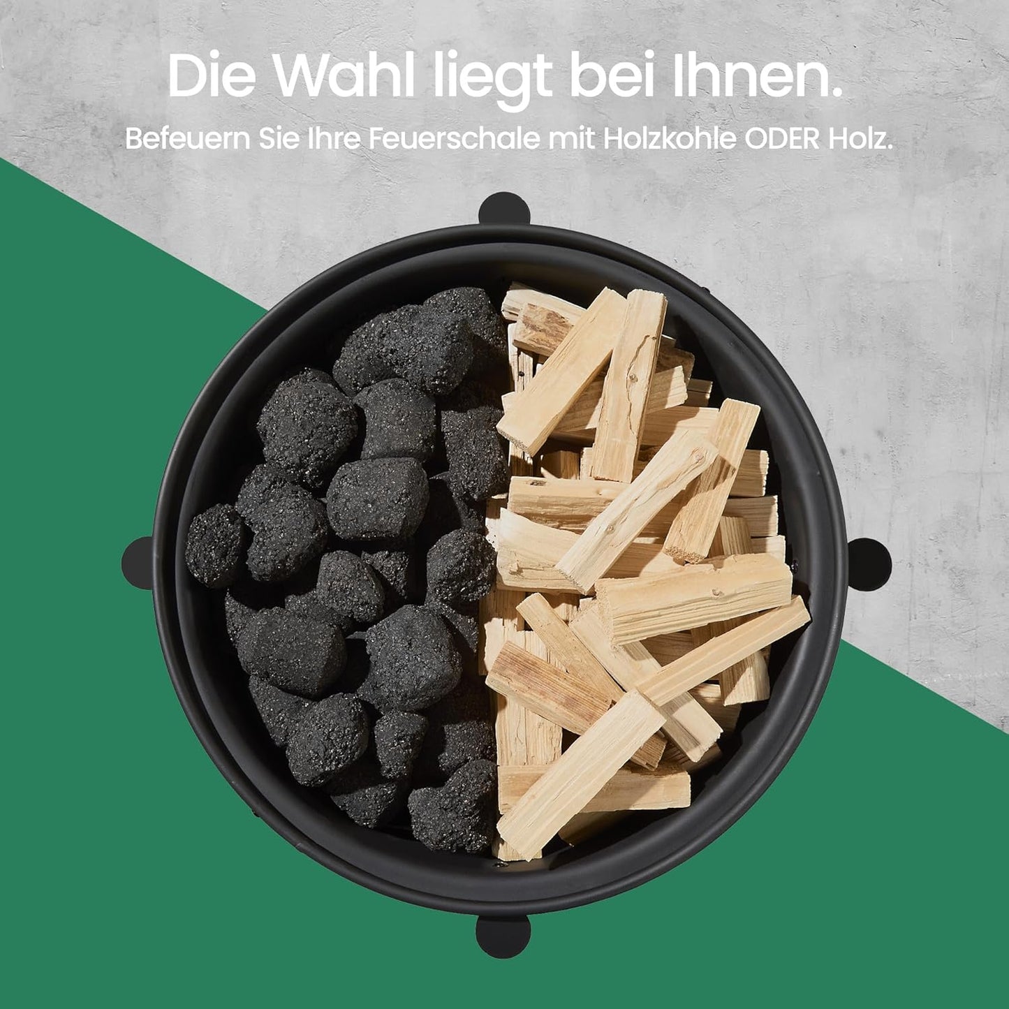 2in1 Feuerschale mit Funkenschutz