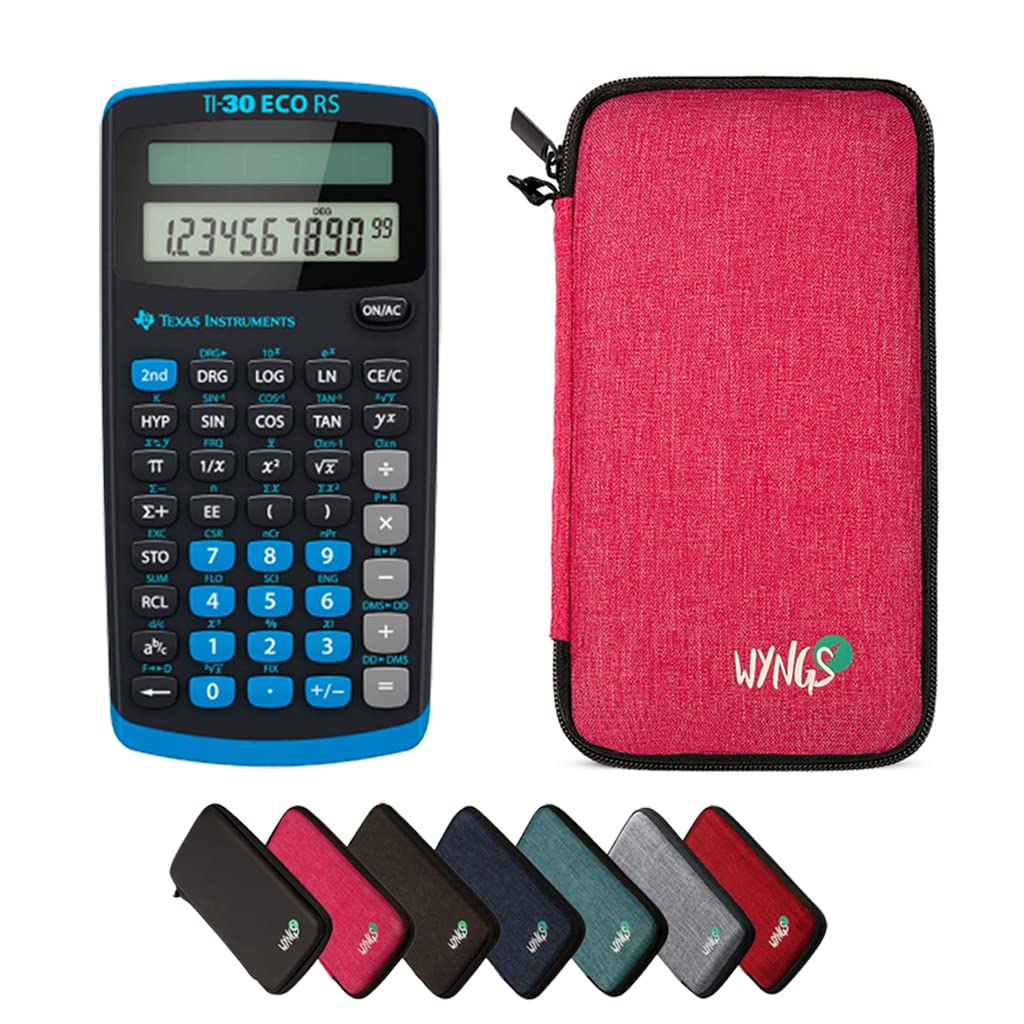 Wissenschaftlicher Taschenrechner mit Schutztasche, Pink