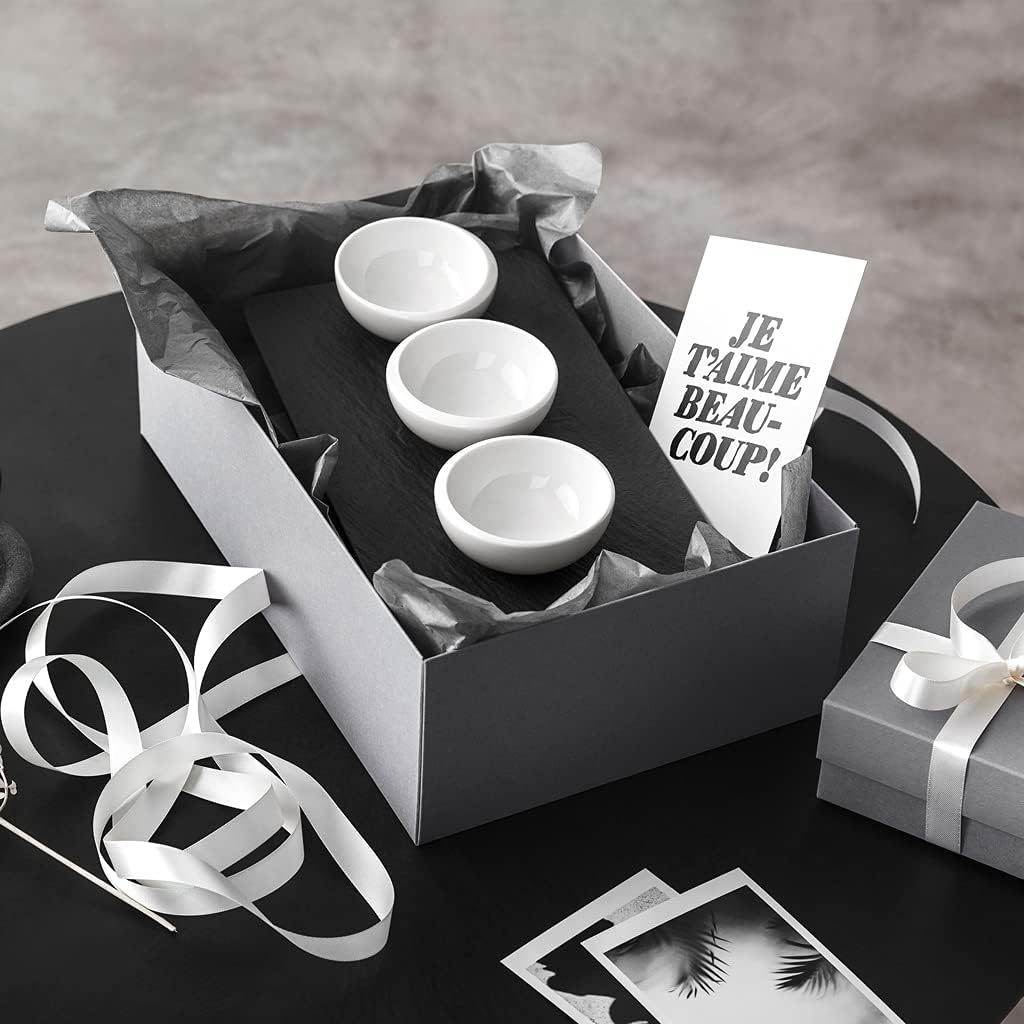 NewMoon Dipschalen-Set, 4-teilig, Modern & Schlicht Elegant & Klassisch