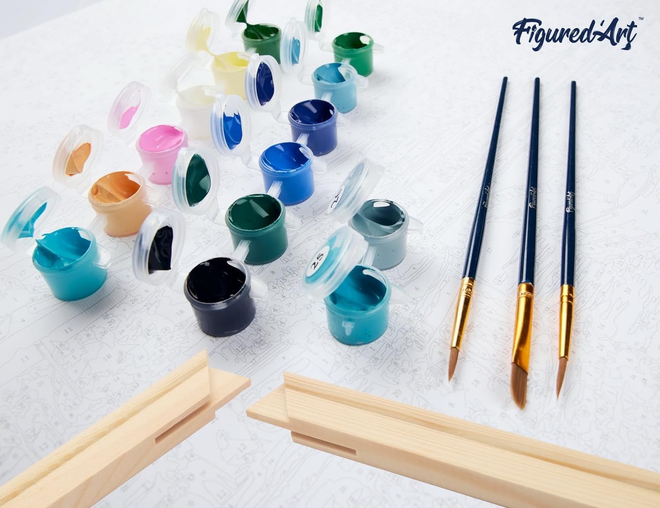 Malen Nach Zahlen Set für Erwachsene mit Rahmen (40x50cm), Rot- und Weißwein 40x50cm Mit Keilrahmen (nicht gespannt)