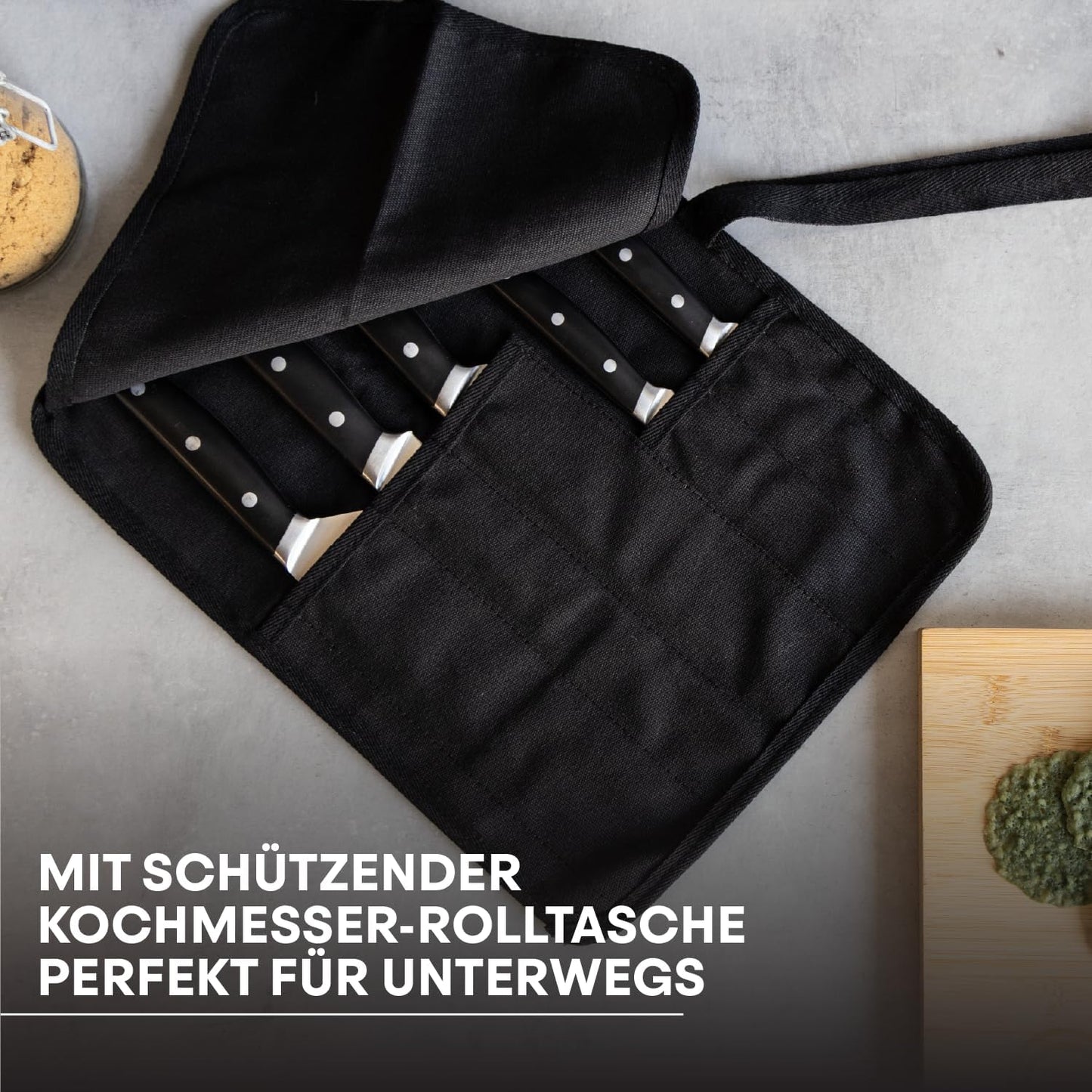 Messer-Set mit Messertasche, 5-teilig mit Messertasche