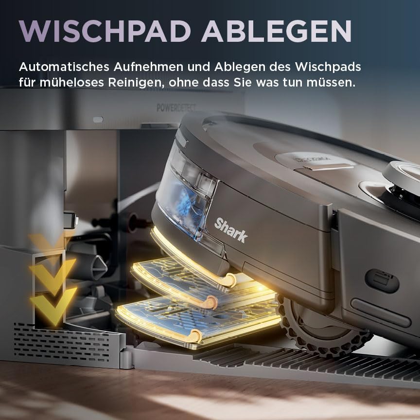 2-in-1 Saug- und Wischroboter RV2800YEEU mit 3D-Navigation, 2 Bürsten / Anti-Micro Pads – Ohne Auto-Entleerung Schwarz
