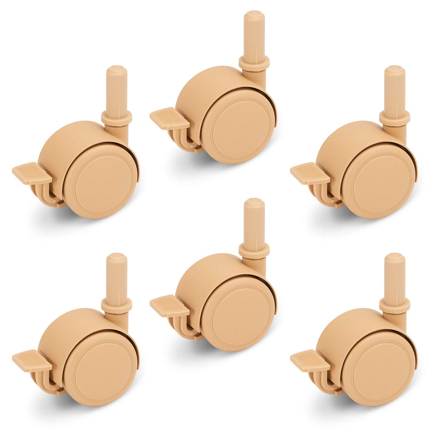 Parkettrollensatz für Kindermöbel, 6 Stück beige