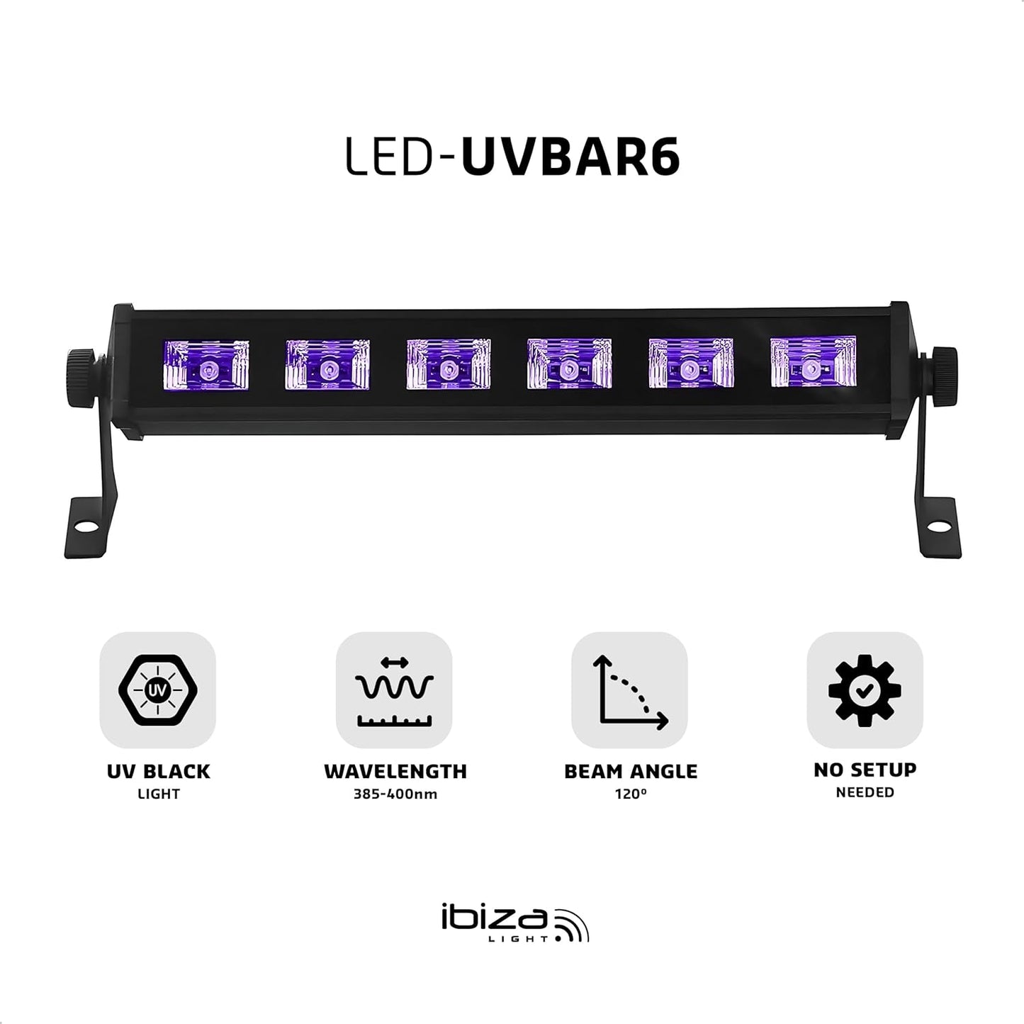 LED-UV-Lampe mit Fluoreszenz- und Schwarzlicht-Effekt, LED-UV-BAR6