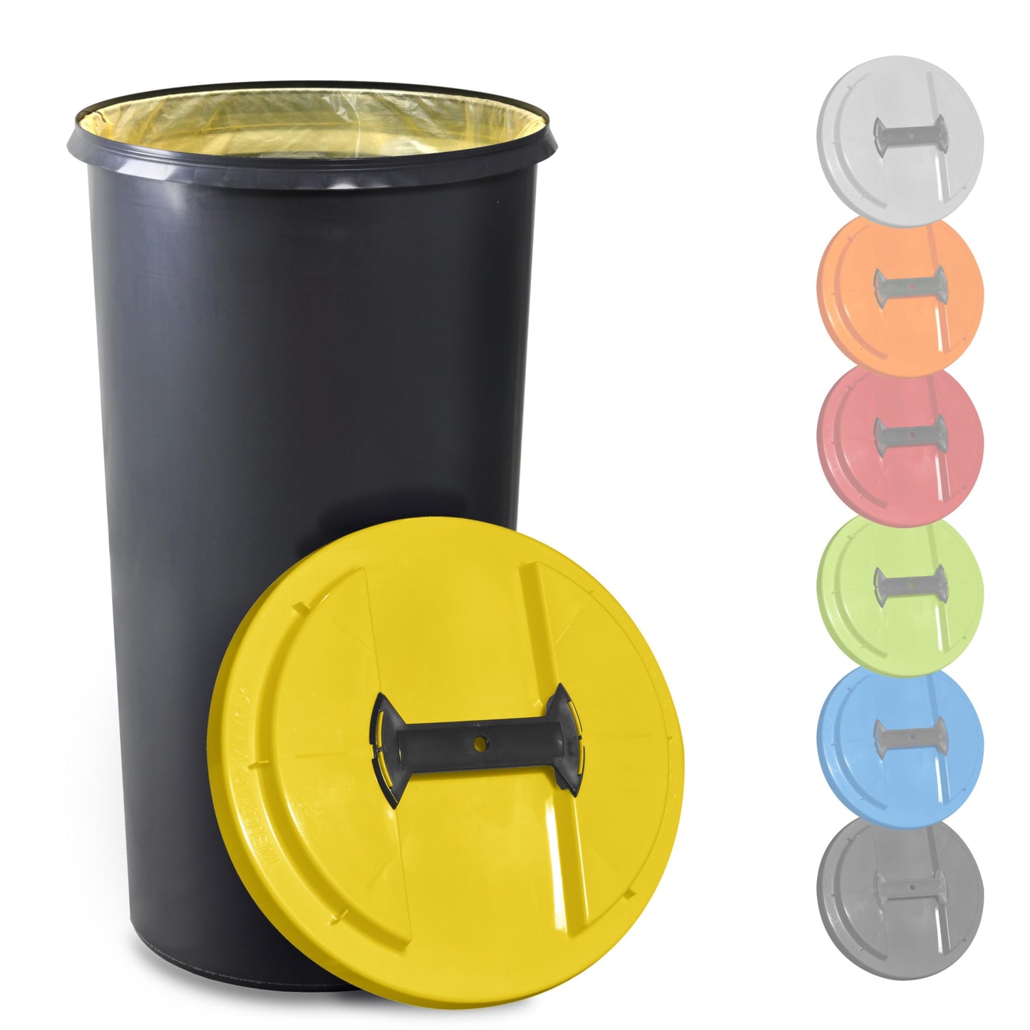 Müllsackständer mit Klemm-Ring, Gelb
