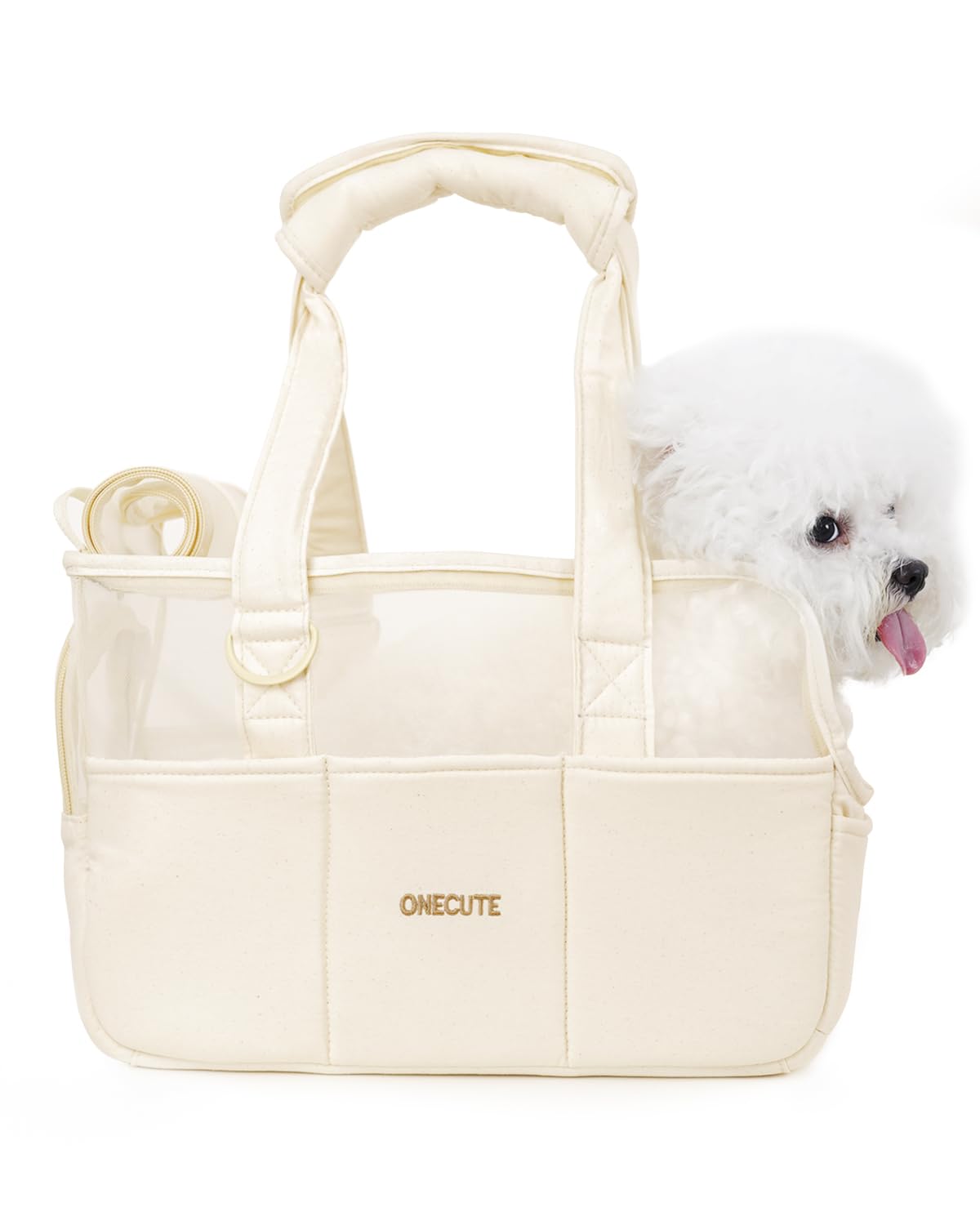 Faltbare Tragetasche für Haustiere, 34 * 16 * 25 cm Beige atmungsaktiv