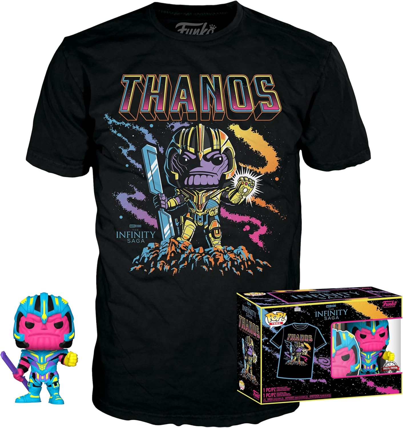 POP! T-Shirt (S) Marvel Infinity Saga Thanos EXM, S