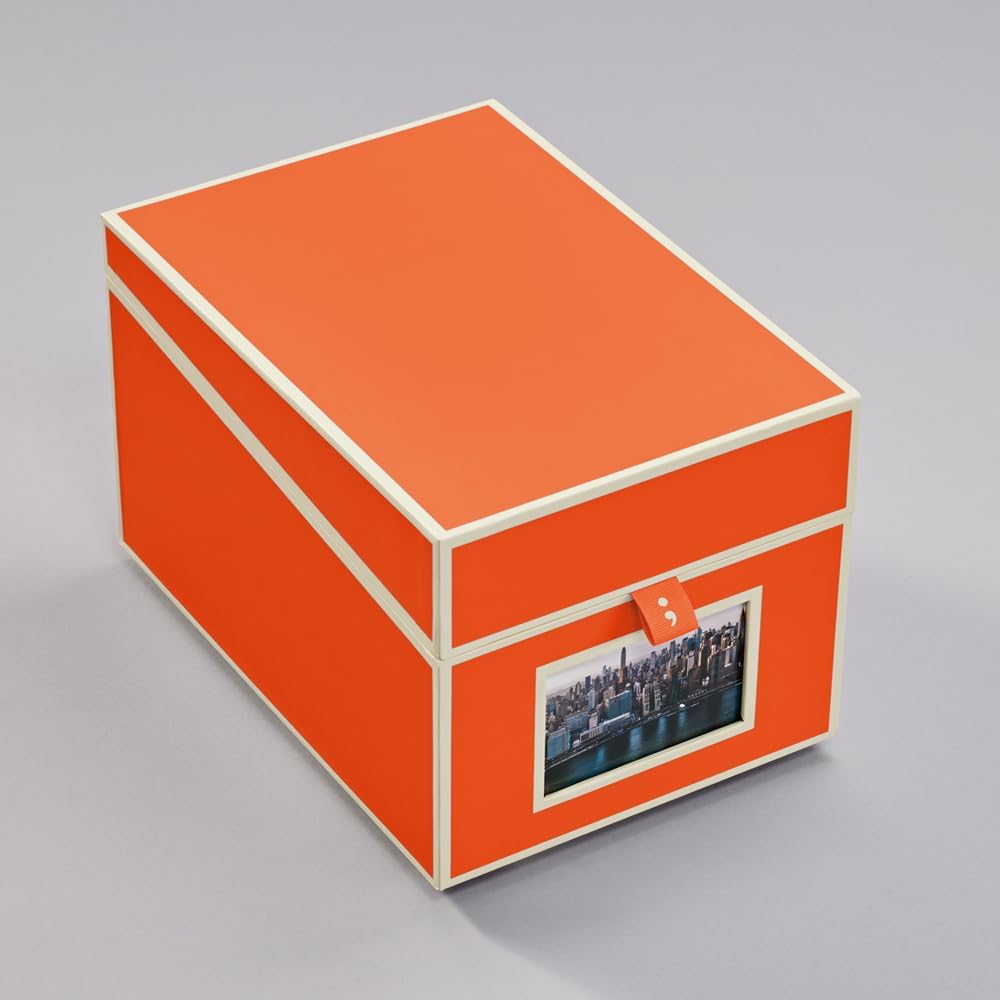 CD- und Fotobox für 10 x 15 cm Fotos, Orange Large