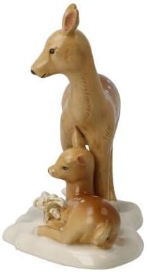 Figur Rehe im Schnee, 14cm, Mehrfarbig