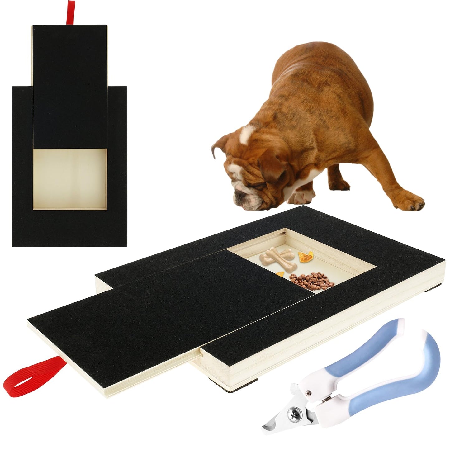 Kratzbrett für Hunde mit Leckerli Box, B