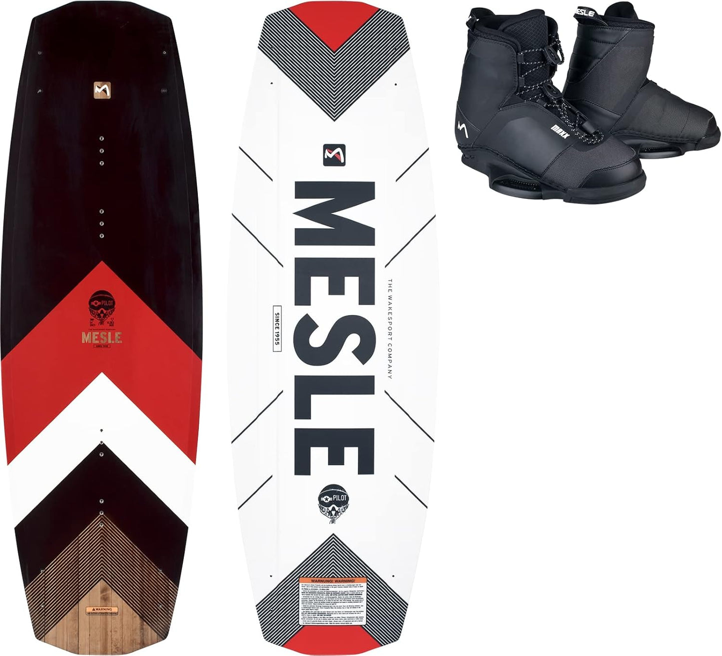 Wakeboard Set Pilot mit Maxx Bindung (138 cm), 138.0 Zentimeter S