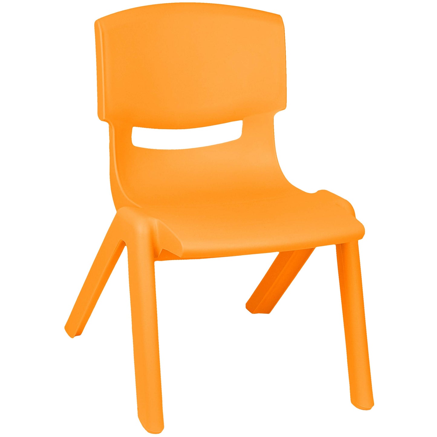 Stapelbarer Kinderstuhl, 1 Stück - ohne NAMEN Stuhl __ Farbe: Orange