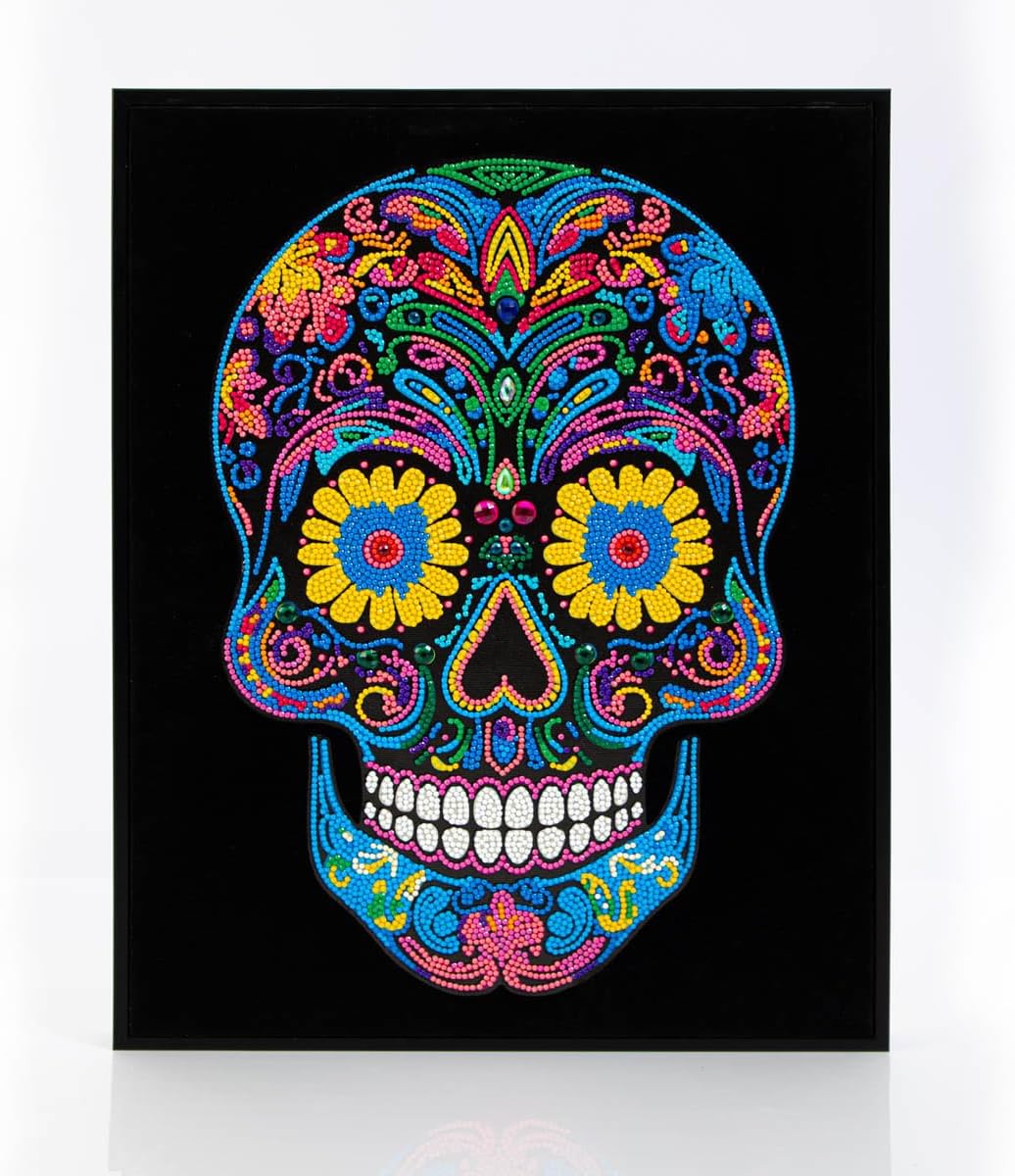Diamond-Painting-Set Neon Totenkopf