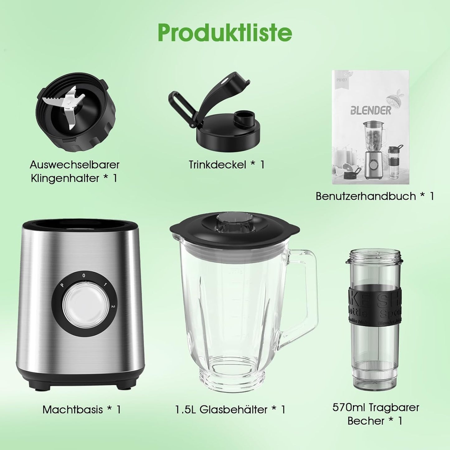 Standmixer mit Pulsfunktion