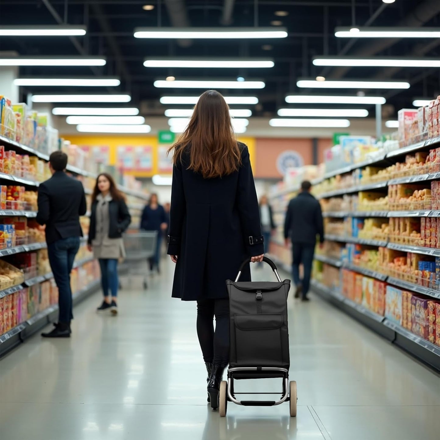 Einkaufstrolley klappbar 40kg Einkaufsroller Einkaufswagen Einkaufstasche